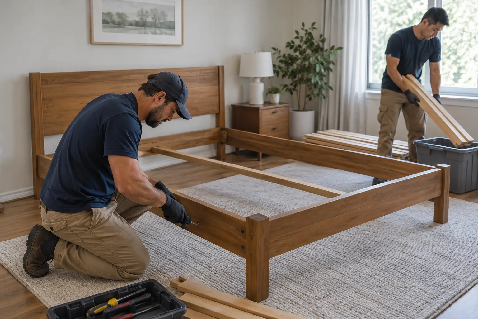 Bed & Bed Frame Removal being prepared carefully